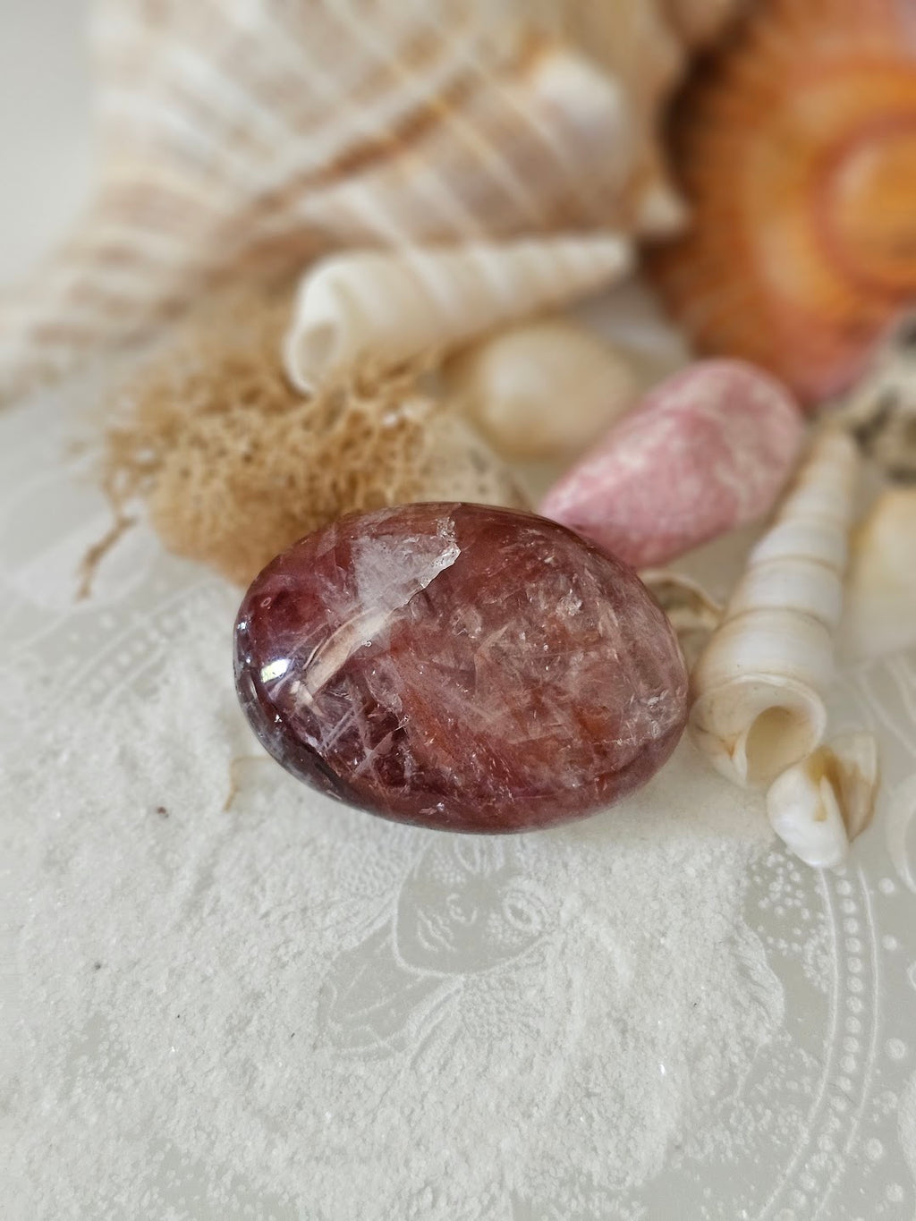 Fire Quartz Palm Stone