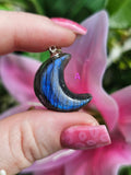 Labradorite Moon Pendants