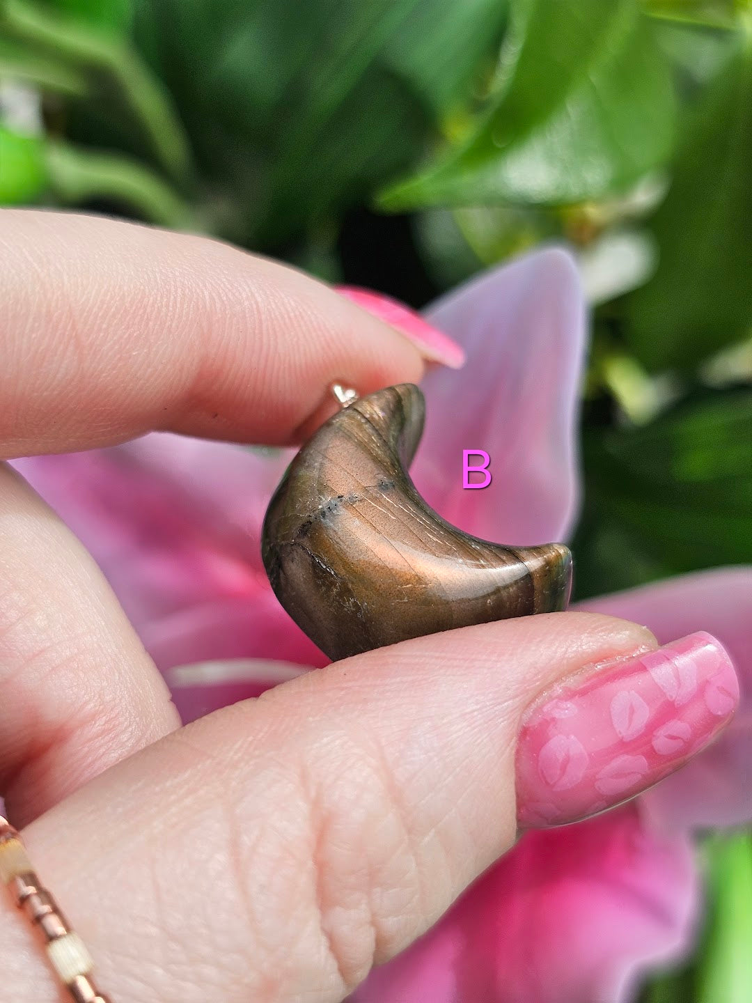 Labradorite Moon Pendants