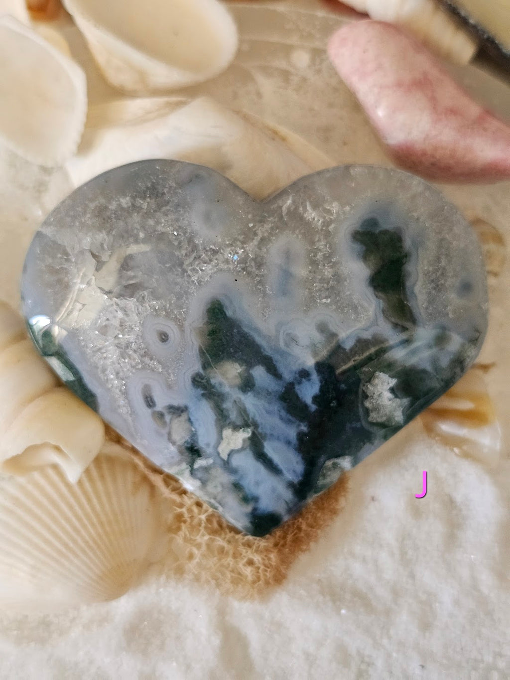 Moss Agate Heart