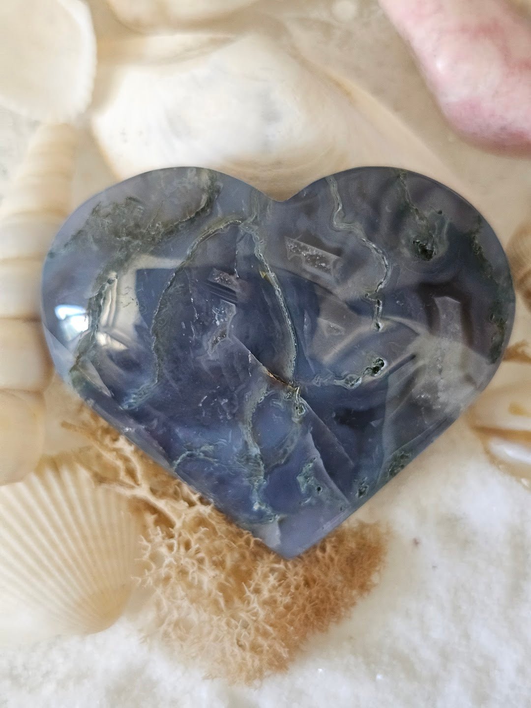 Moss Agate Heart