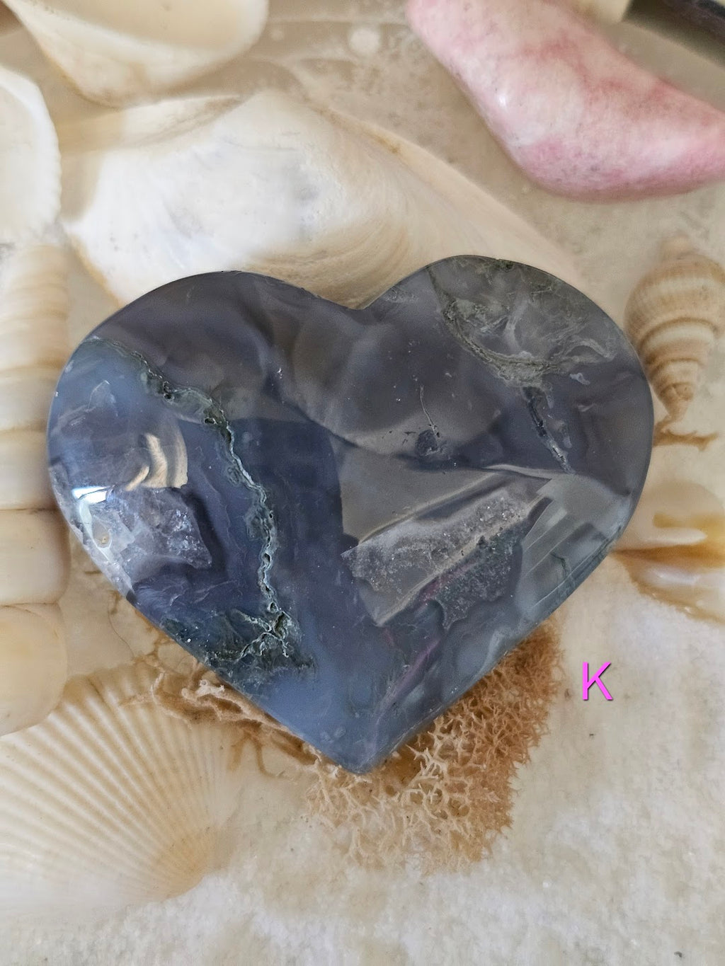 Moss Agate Heart