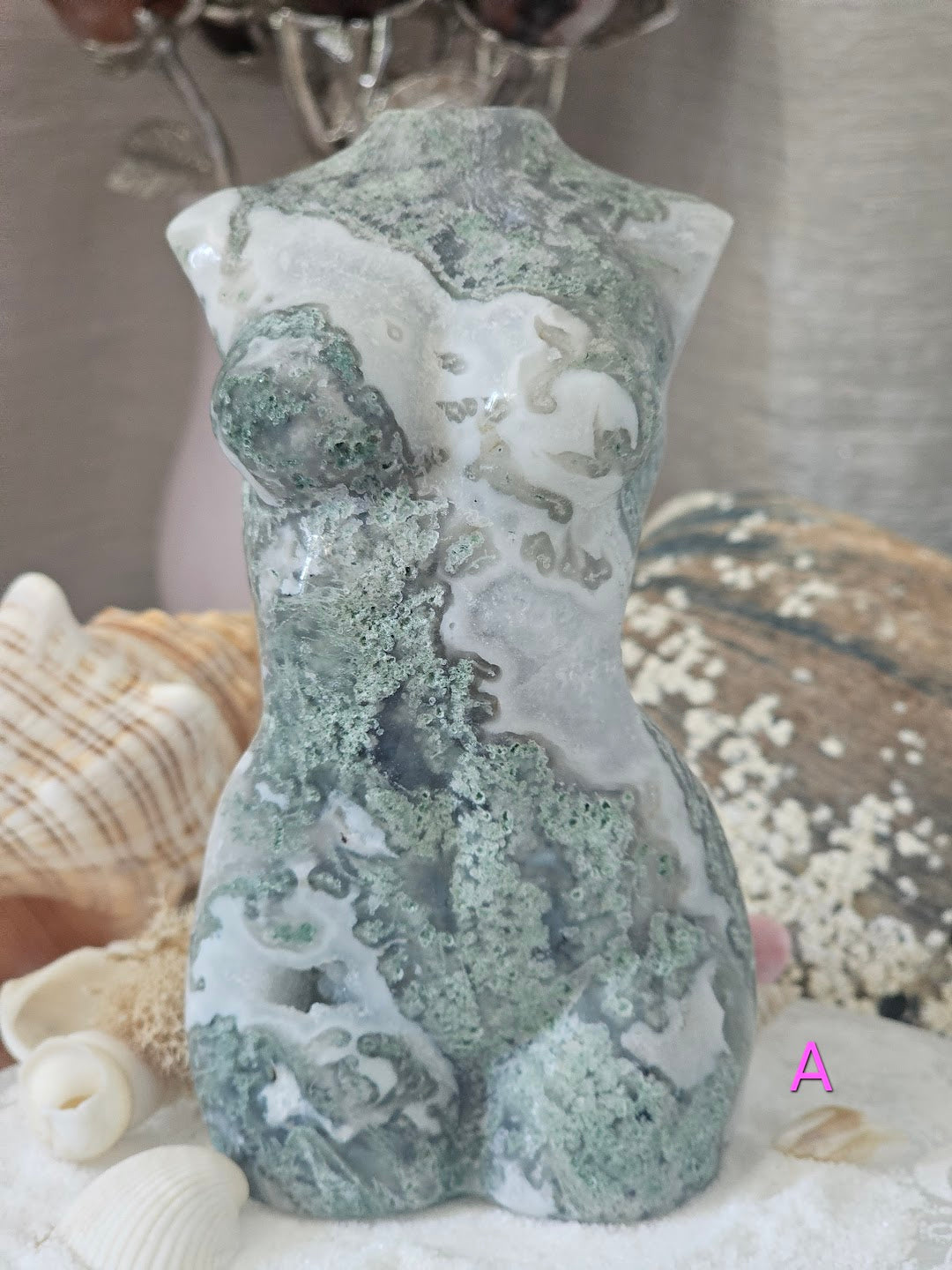 Moss Agate Goddess Body