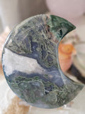Moss Agate Large Moon