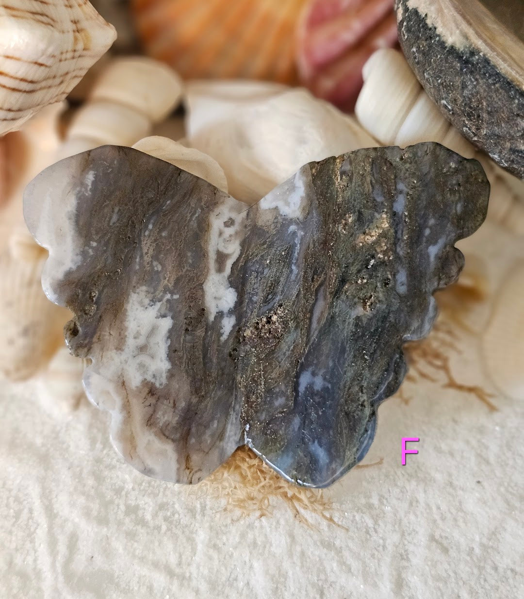 Moss Agate Butterfly