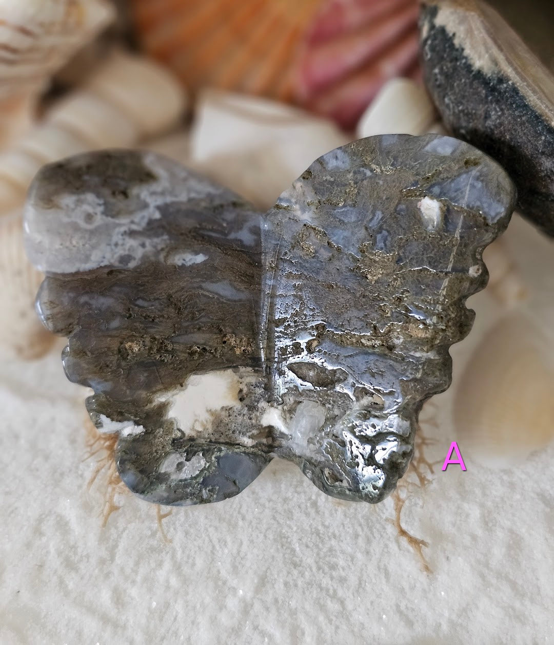 Moss Agate Butterfly