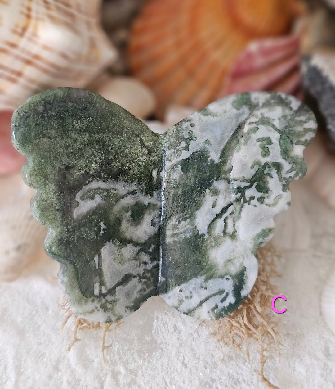 Moss Agate Butterfly