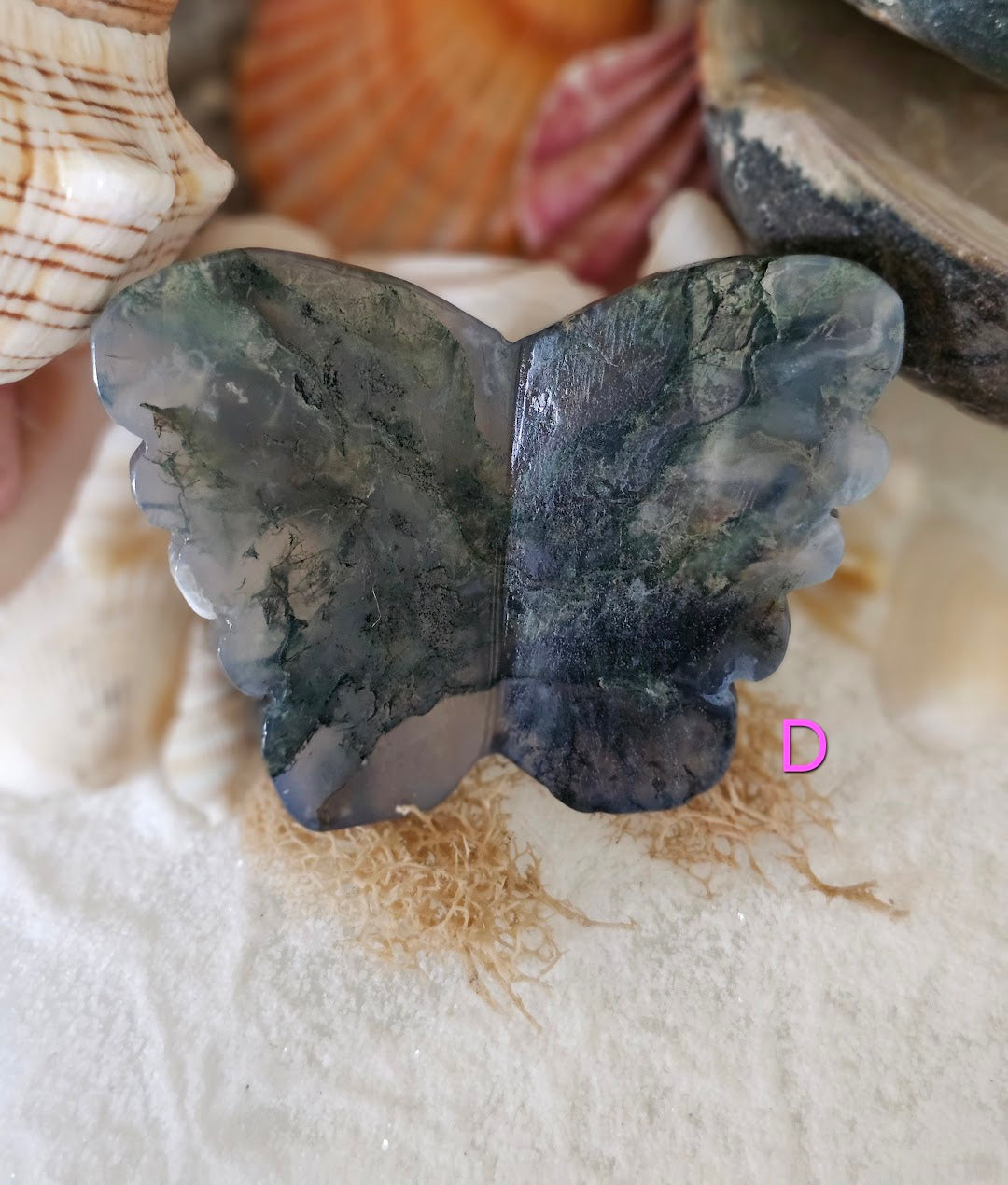 Moss Agate Butterfly