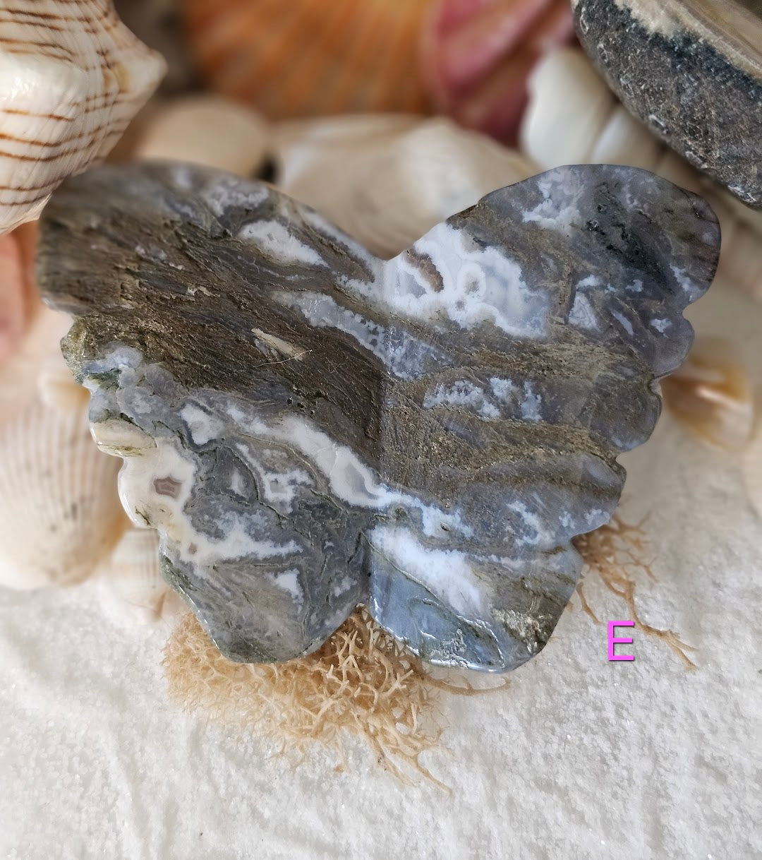 Moss Agate Butterfly